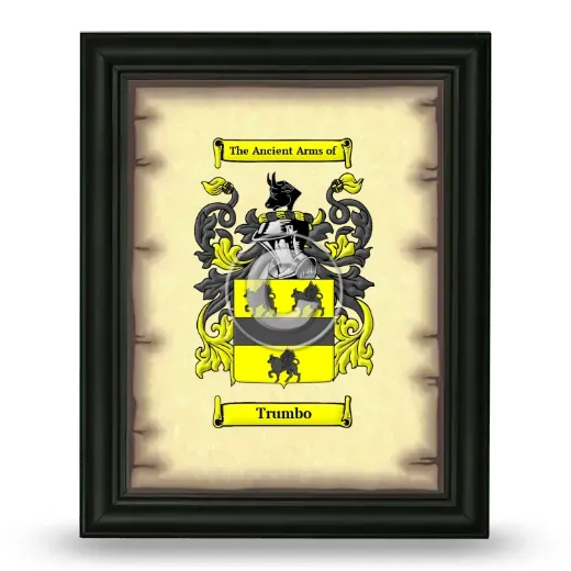 Trumbo Coat of Arms Framed - Black