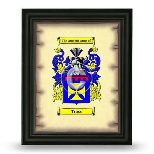 Truss Coat of Arms Framed - Black