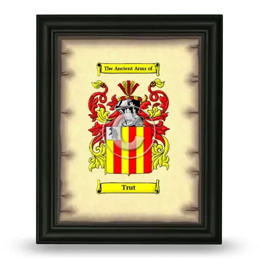 Trut Coat of Arms Framed - Black