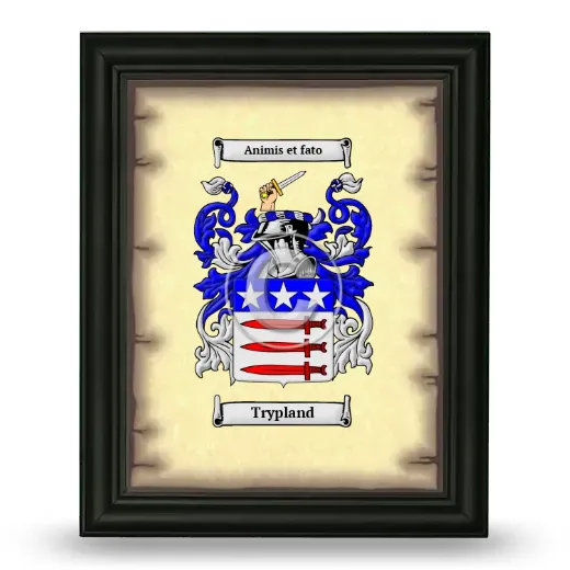 Trypland Coat of Arms Framed - Black