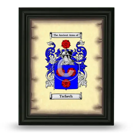 Tschech Coat of Arms Framed - Black