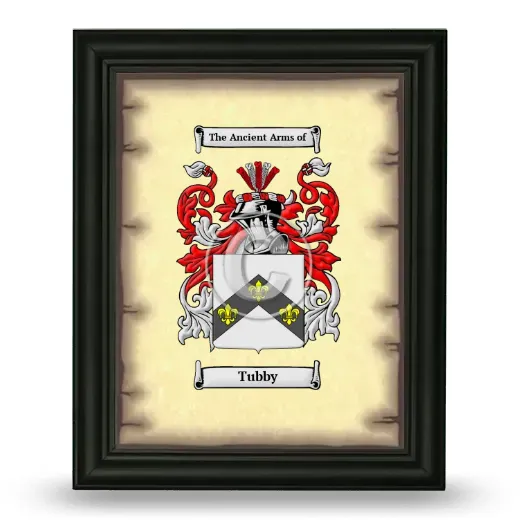 Tubby Coat of Arms Framed - Black