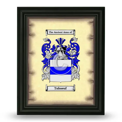 Tuboeuf Coat of Arms Framed - Black