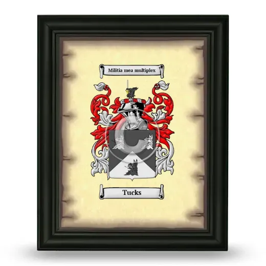 Tucks Coat of Arms Framed - Black