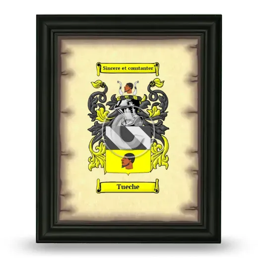 Tueche Coat of Arms Framed - Black