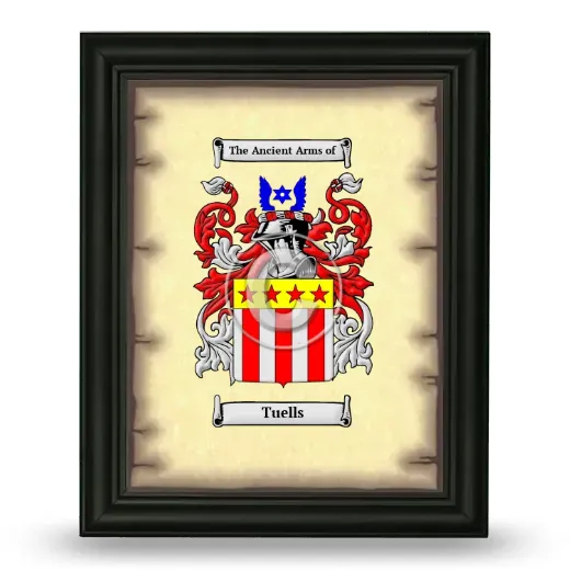 Tuells Coat of Arms Framed - Black