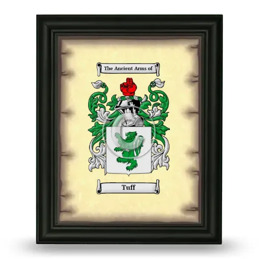 Tuff Coat of Arms Framed - Black