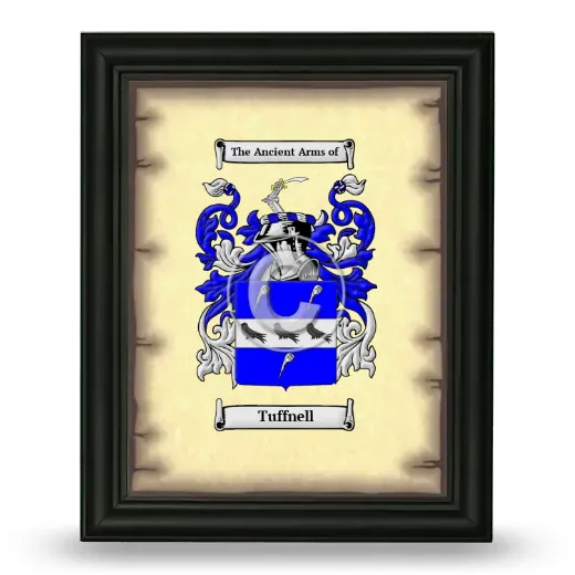 Tuffnell Coat of Arms Framed - Black