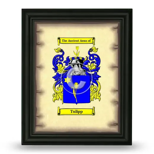 Tulipp Coat of Arms Framed - Black