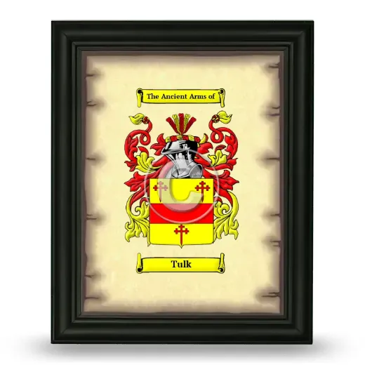 Tulk Coat of Arms Framed - Black