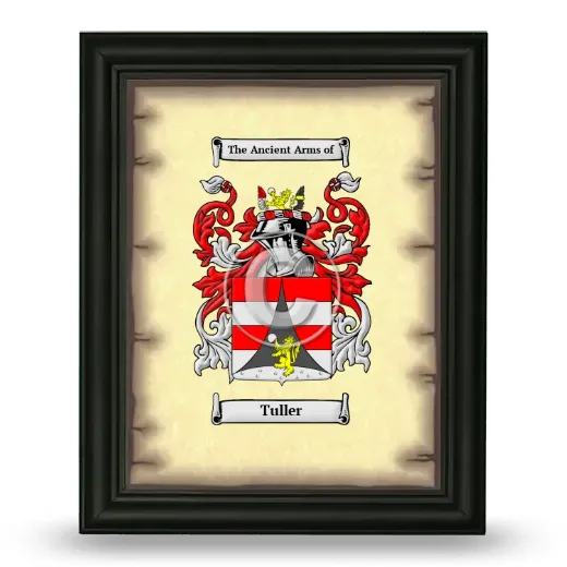 Tuller Coat of Arms Framed - Black