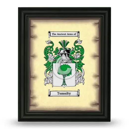 Tumulty Coat of Arms Framed - Black