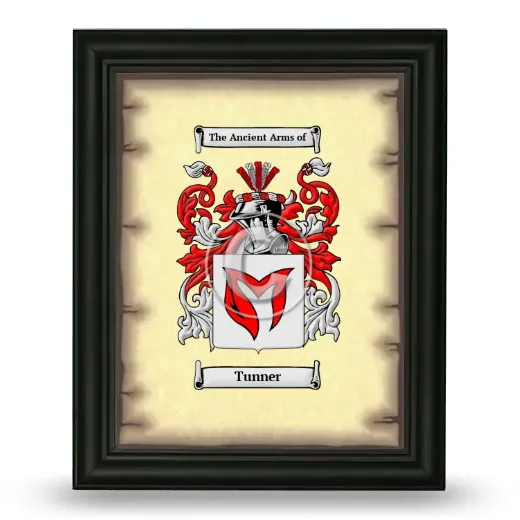 Tunner Coat of Arms Framed - Black