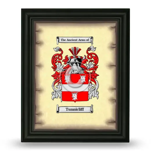 Tunnicliff Coat of Arms Framed - Black