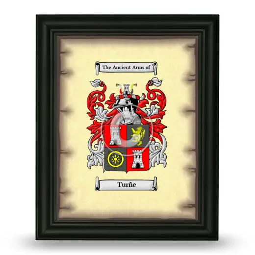 Turñe Coat of Arms Framed - Black
