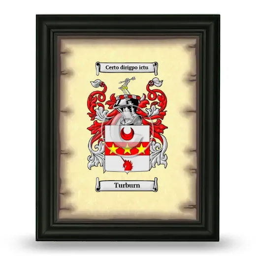 Turburn Coat of Arms Framed - Black