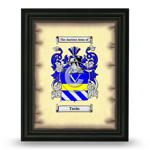 Turin Coat of Arms Framed - Black
