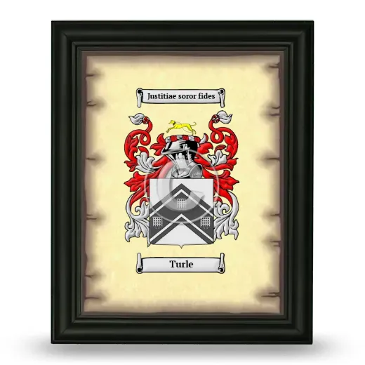 Turle Coat of Arms Framed - Black