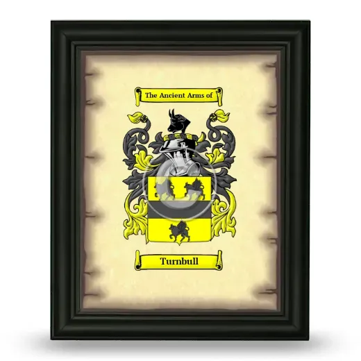 Turnbull Coat of Arms Framed - Black