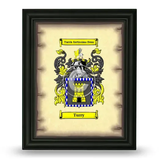 Turry Coat of Arms Framed - Black