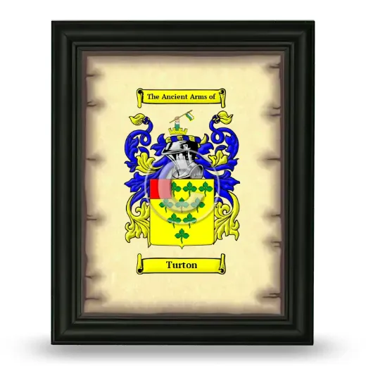 Turton Coat of Arms Framed - Black