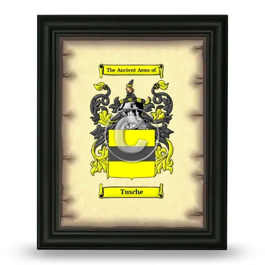 Tusche Coat of Arms Framed - Black