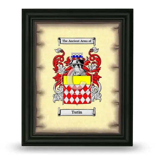 Tutin Coat of Arms Framed - Black