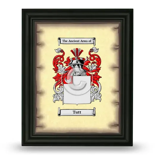 Tutt Coat of Arms Framed - Black