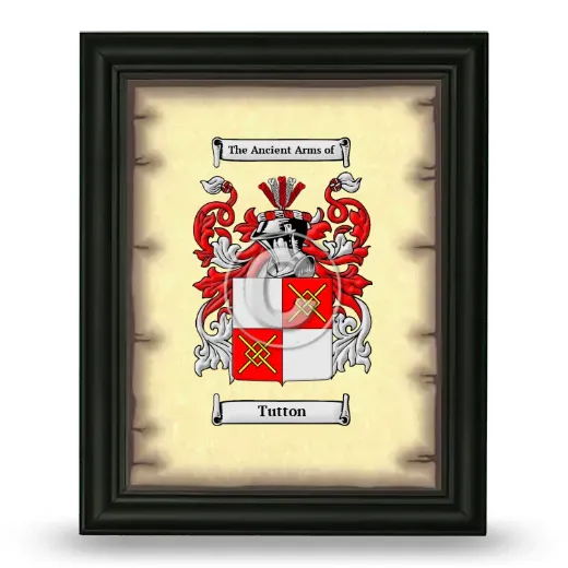 Tutton Coat of Arms Framed - Black