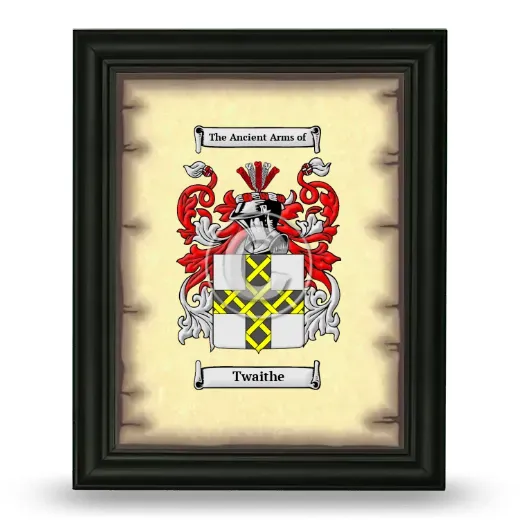 Twaithe Coat of Arms Framed - Black