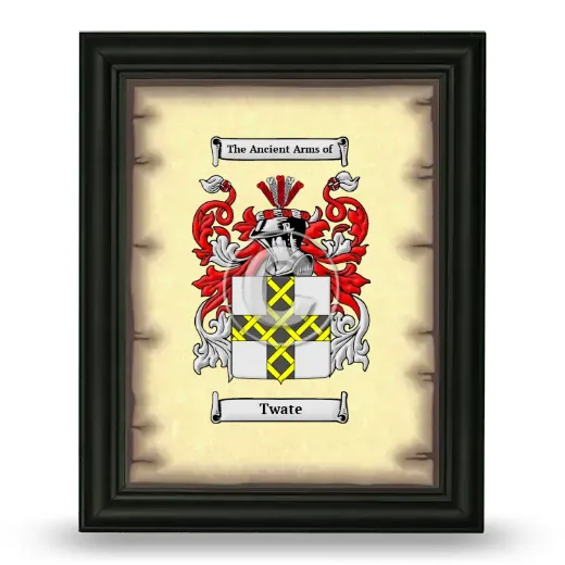 Twate Coat of Arms Framed - Black
