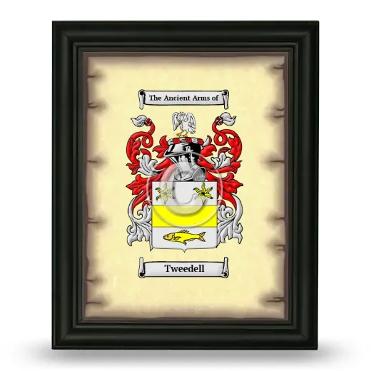 Tweedell Coat of Arms Framed - Black