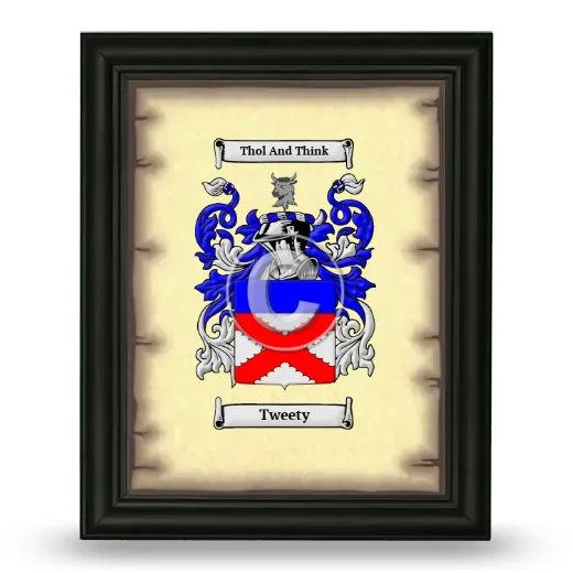 Tweety Coat of Arms Framed - Black