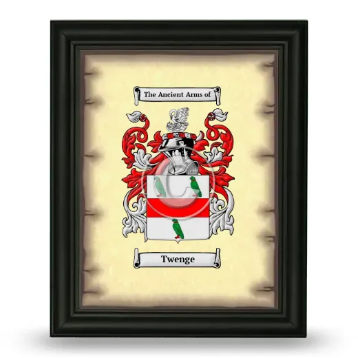 Twenge Coat of Arms Framed - Black
