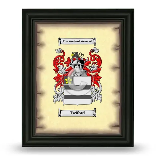 Twiford Coat of Arms Framed - Black