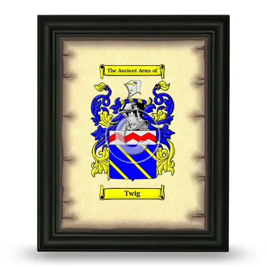 Twig Coat of Arms Framed - Black