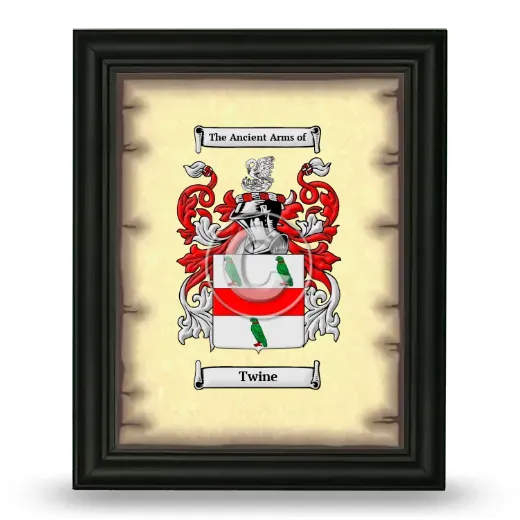 Twine Coat of Arms Framed - Black