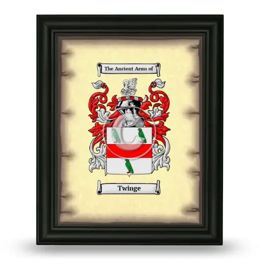 Twinge Coat of Arms Framed - Black