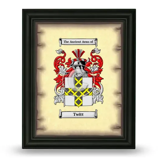 Twitt Coat of Arms Framed - Black