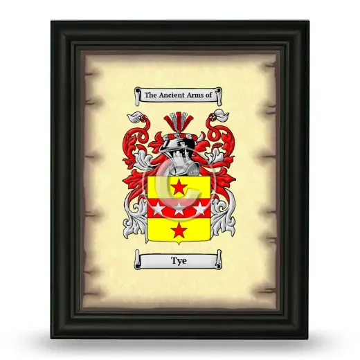 Tye Coat of Arms Framed - Black