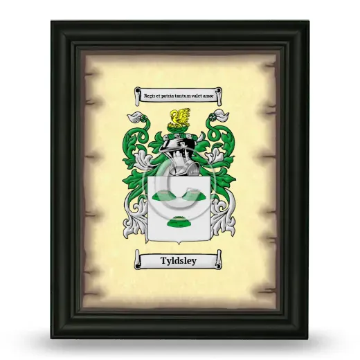 Tyldsley Coat of Arms Framed - Black