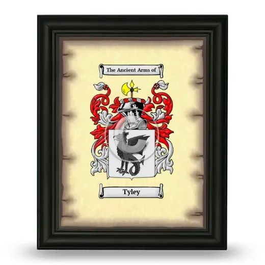 Tyley Coat of Arms Framed - Black