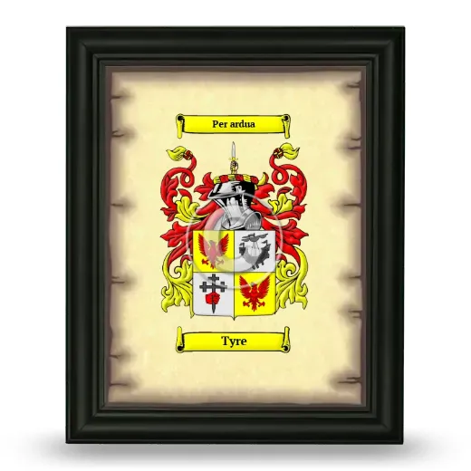 Tyre Coat of Arms Framed - Black