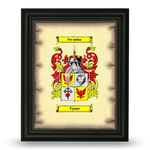 Tyree Coat of Arms Framed - Black