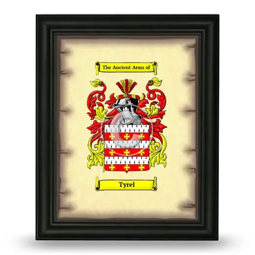 Tyrel Coat of Arms Framed - Black