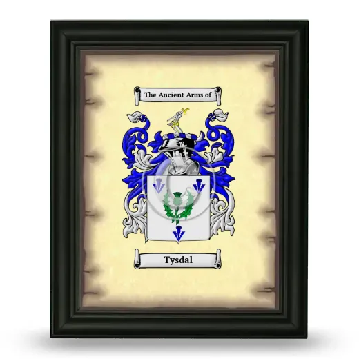 Tysdal Coat of Arms Framed - Black