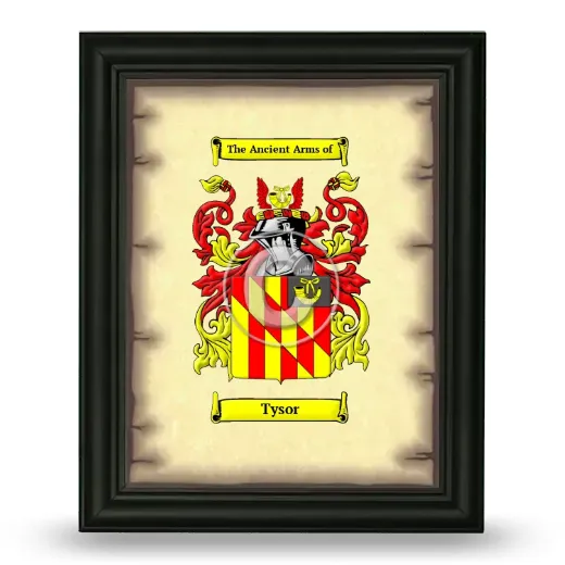 Tysor Coat of Arms Framed - Black