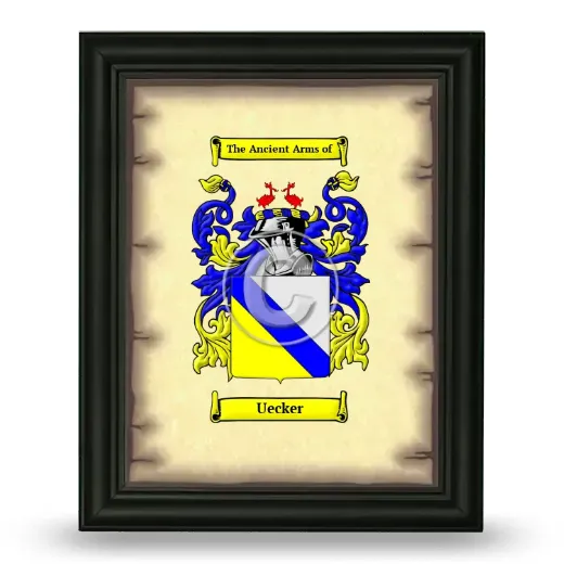 Uecker Coat of Arms Framed - Black