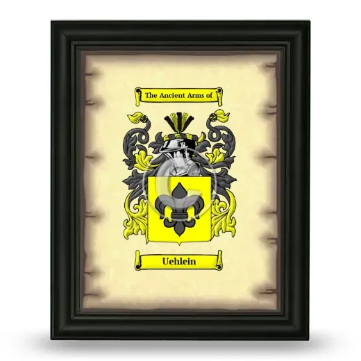 Uehlein Coat of Arms Framed - Black
