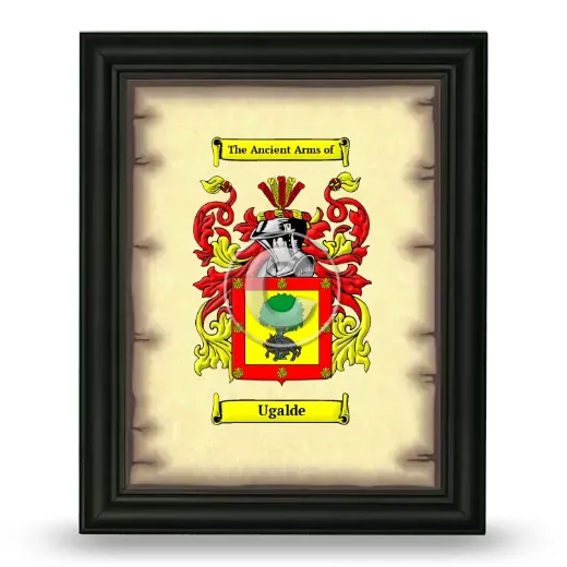 Ugalde Coat of Arms Framed - Black